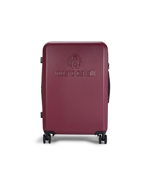 Roberto Cavalli Purple 21 Inch Expandable Hard Case Spinner Suitcase