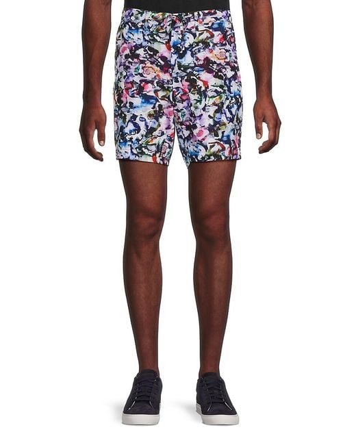 Robert Graham Blue Hughes Abstract Print Shorts for men