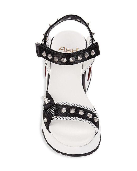 Metallic top chunky sandals