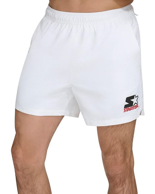 Starter White Logo Volleyball Shorts for men