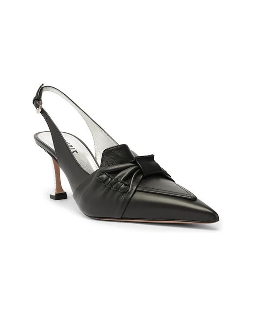SCHUTZ SHOES Black Fiorella Mid 75Mm Leather Stiletto Pumps