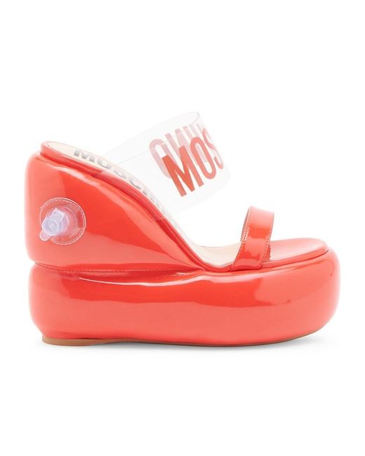 Moschino Pink Blow Up Platform Sandals