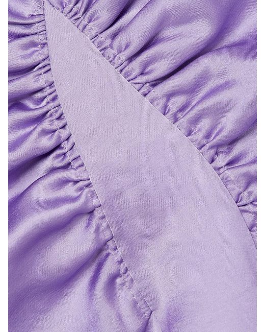 AKNVAS Purple Andrea Satin Minidress