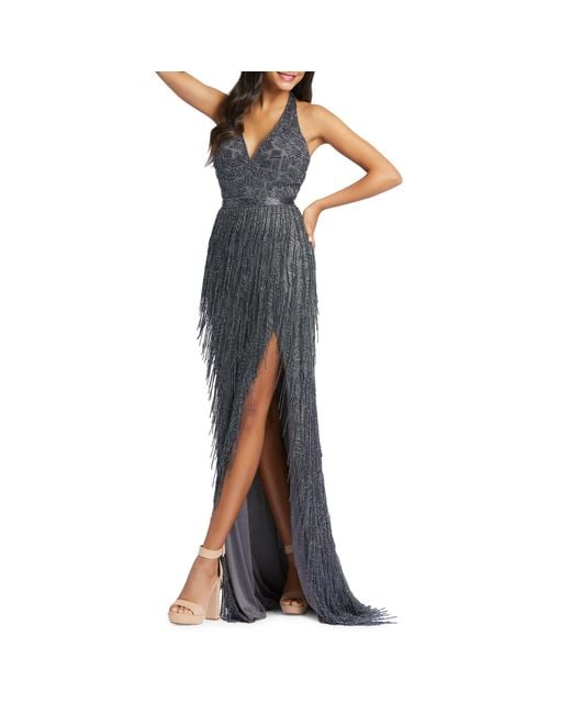 mac duggal fringe gown