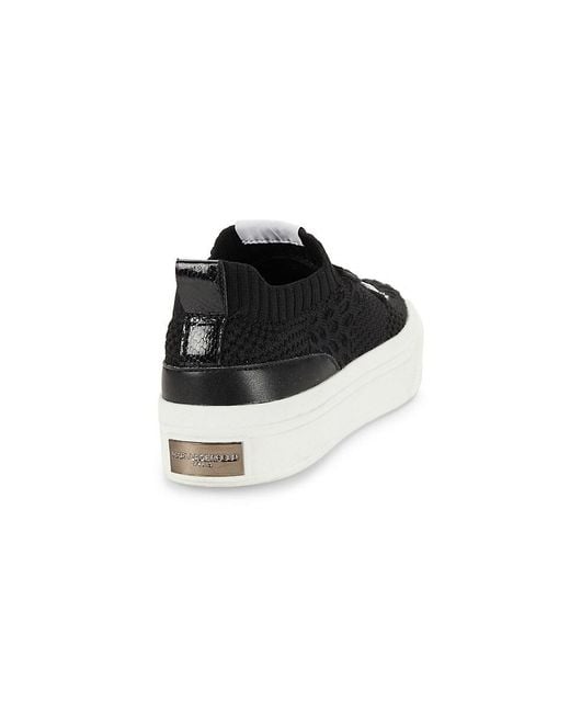 Karl Lagerfeld Black Gabby Mesh Low Top Sneakers