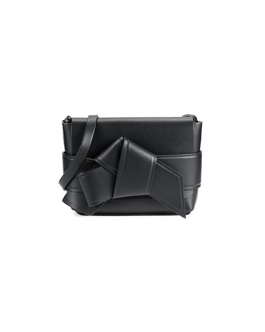 Acne Black Knotted Leather Shoulder Bag