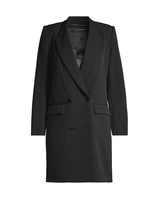 Kobi Halperin Black Ivy Double-Breasted Twill Blazer Minidress