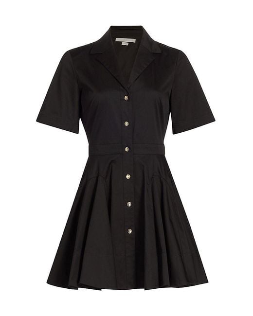 Jason Wu Black Circular Godet Shirtdress