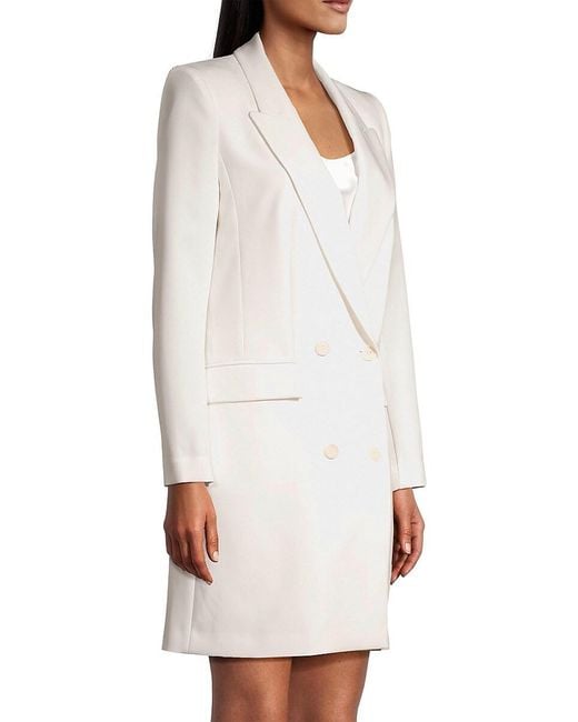 Kobi Halperin Black Ivy Double-Breasted Twill Blazer Minidress