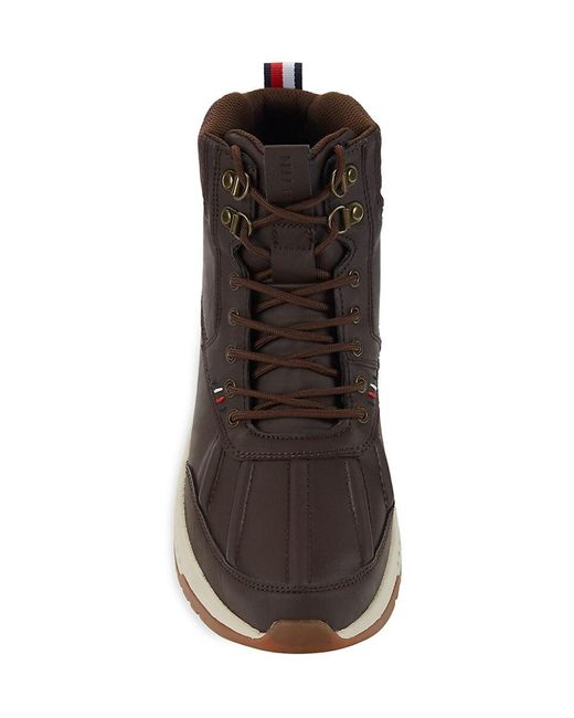 Tommy Hilfiger Lozano Leather Duck Boots in Brown for Men | Lyst UK