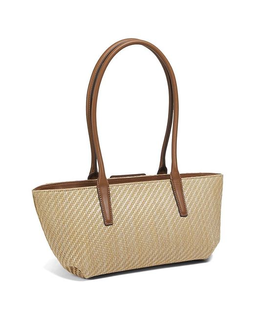 Rag & Bone White Woven Straw Tote Bag