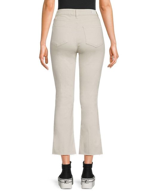 PAIGE White Rory High Rise Cropped Flare Jeans