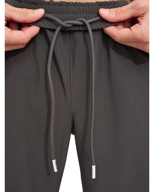 Starter Black Varsity Tipped Stretch Volleyball Shorts for men