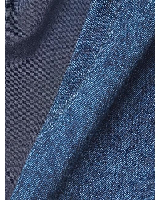 WeWoreWhat Blue Ruched Denim Bikini Bottom
