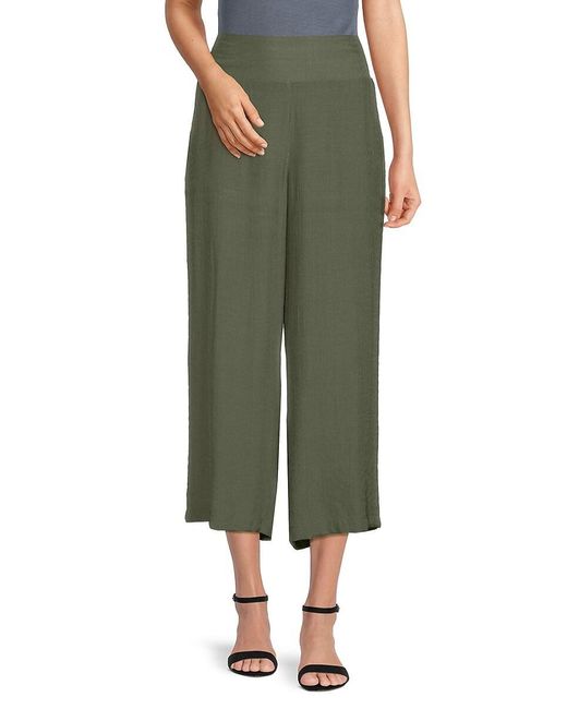 Nanette Lepore Green Solid Cropped Pants
