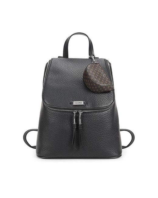 Calvin Klein Black Zulle Faux Leather Backpack