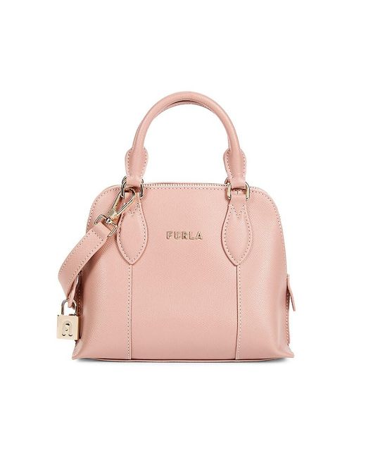 Furla Pink Leather Top Handle Bag