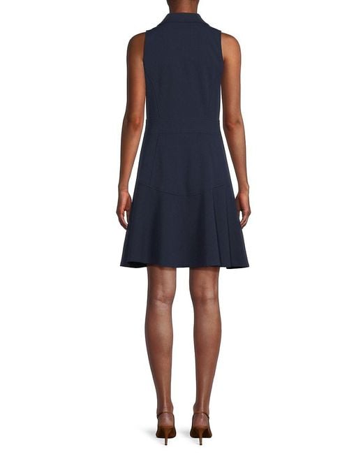 DKNY Blue Double Breasted Blazer Style A Line Dress