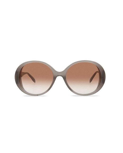 Alexander McQueen Pink 57mm Round Sunglasses
