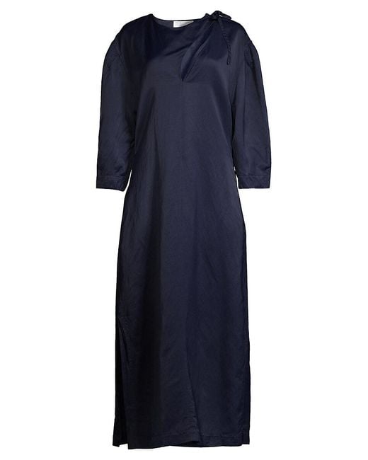Jil Sander Blue Molodie Abstract Cutout Dress