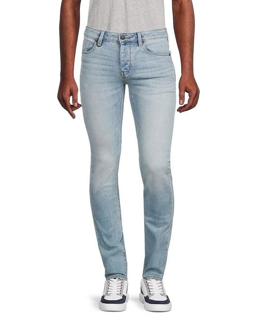 Neuw Blue Iggy Skinny Fit Faded Jeans for men
