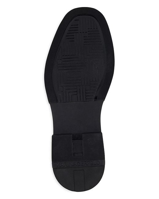 Karl Lagerfeld Brown Leather Monk Strap Shoes for men