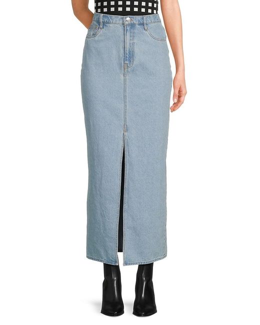 10 Crosby Derek Lam Blue Lu High Rise Denim Maxi-Skirt