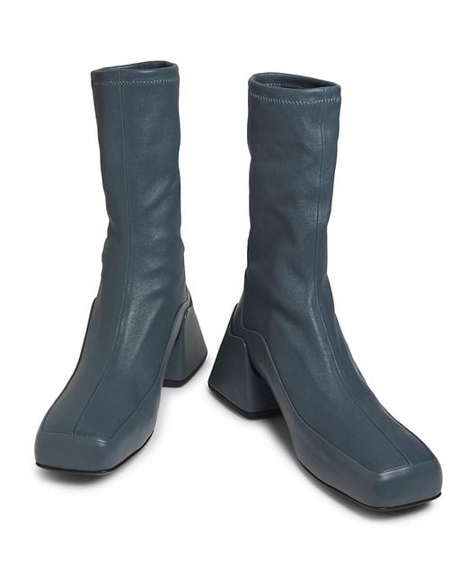 Jil Sander Blue 45mm Leather Ankle Boots