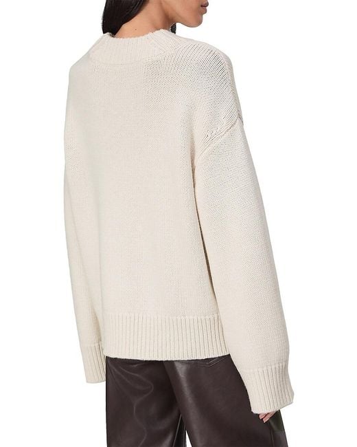 Rag & Bone White Danica Wool & Cashmere Sweater