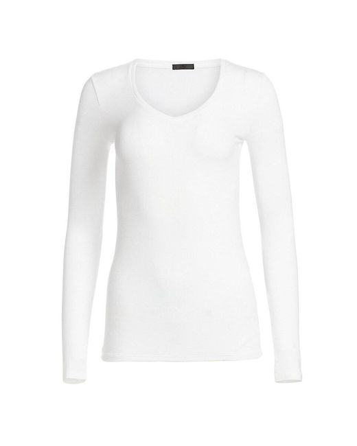 ATM White V-Neck Top