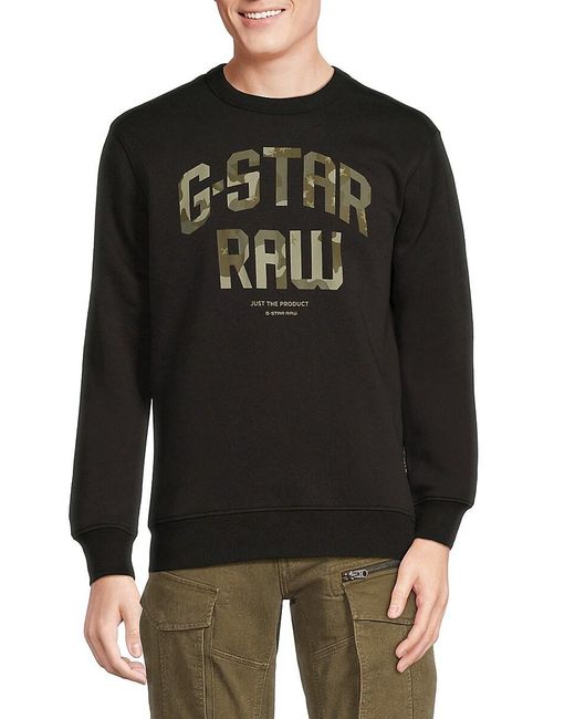 G-Star RAW Black Logo Sweatshirt for men