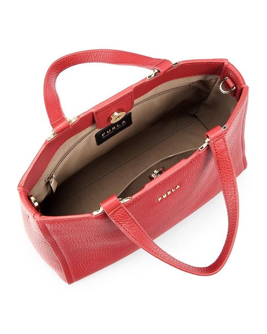 Furla Red Leather Crossbody Bag