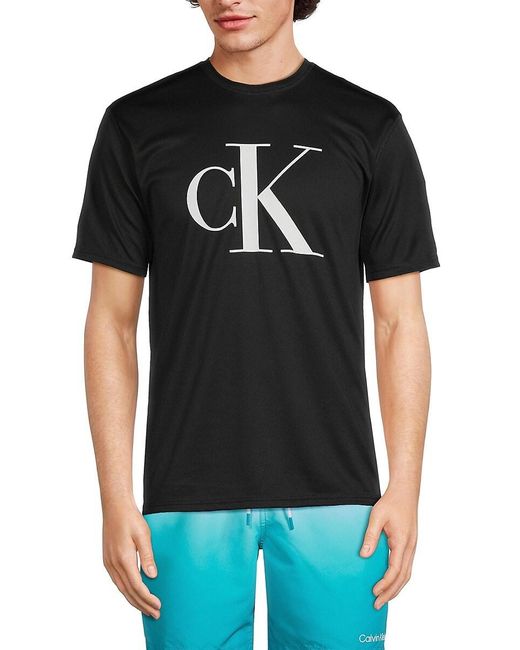 Calvin Klein Black Logo Graphic Tee for men