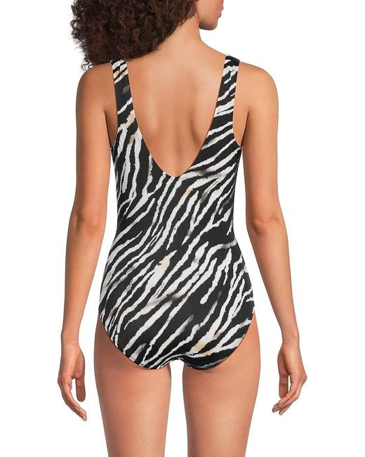 Miraclesuit Black Tigre Sombre Escape One-Piece Swimsuit