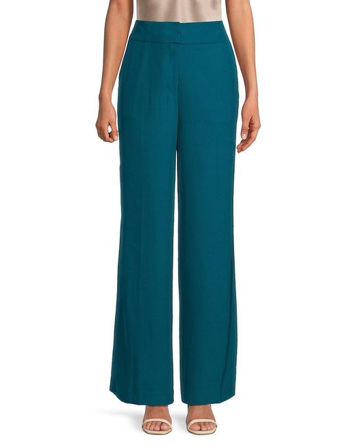 Calvin Klein Green Straight-Leg Flat-Front Pants