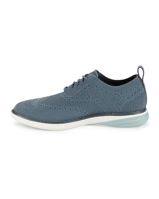 Cole Haan Blue Stitchlite Knit Oxford Shoes for men
