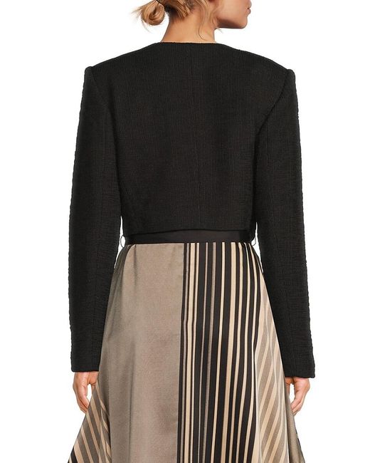 Karl Lagerfeld Black Button Front Jacket
