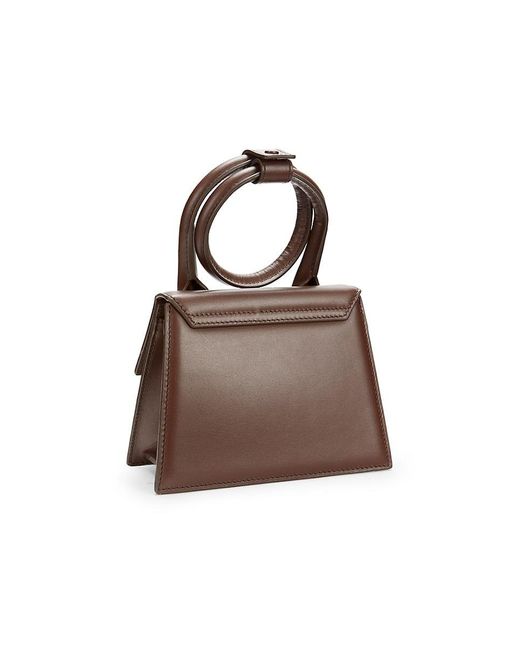 Jacquemus Brown Le Chiquito Noeud Leather Top Handle Bag