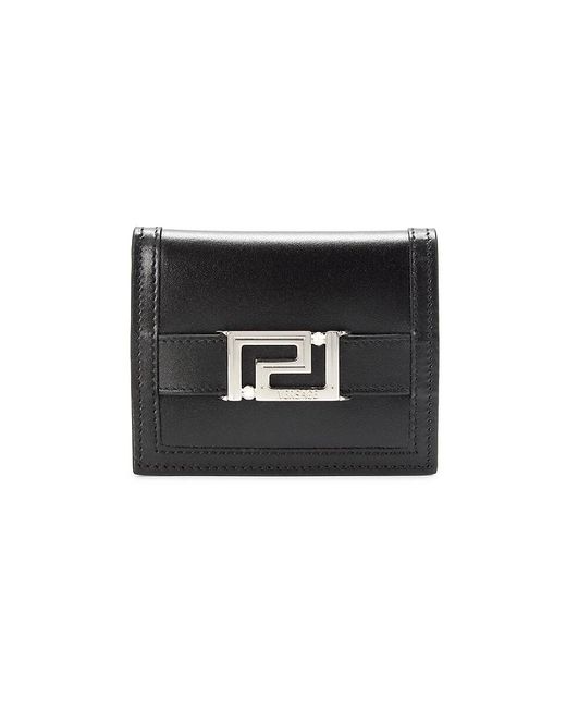 Versace Black Logoleather Bifold Wallet