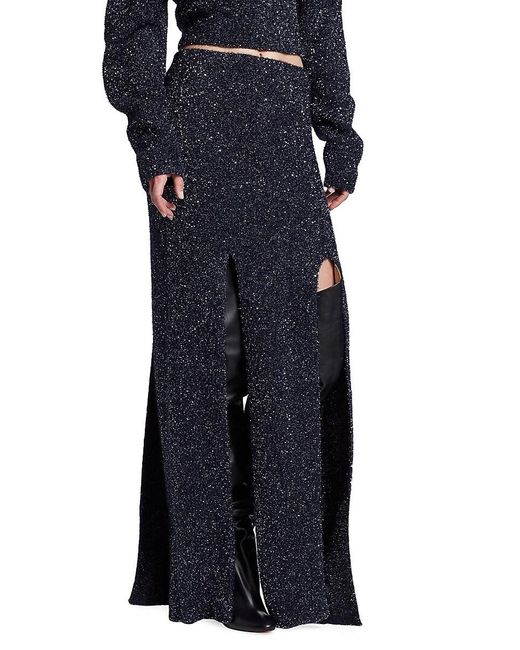 Proenza Schouler Blue Technical Sequin Maxi Skirt