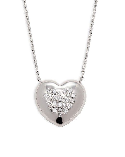 Effy 14k , Malachite & Diamond Heart Pendant Necklace in Green | Lyst Canada