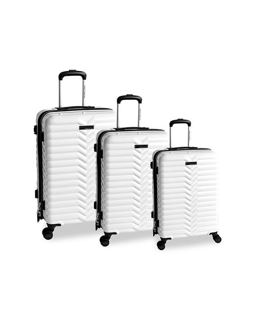 Vince Camuto White Avery 3-piece 20-28" Hardside Expandable Spinner Suitcase