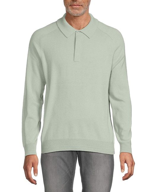 Magaschoni Green Cashmere Polo Sweater for men