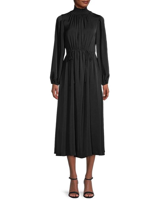 Kobi Halperin Black Roseanne Elasticized Midi-dress