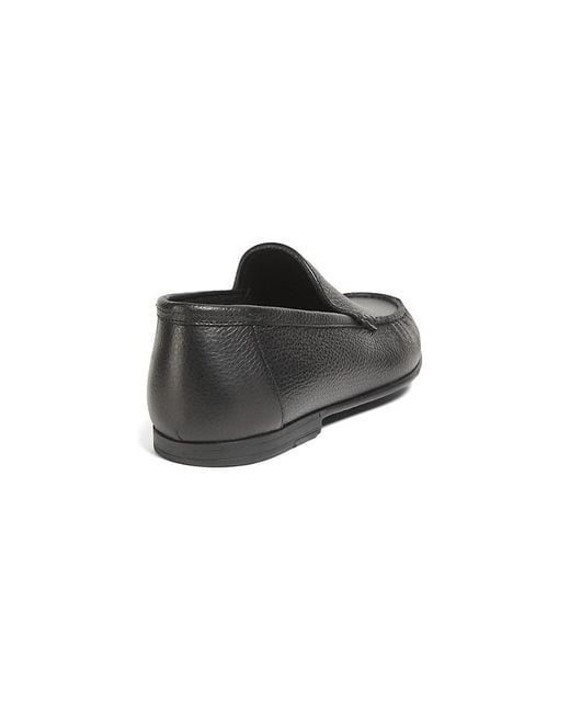 Bally Black Moc-Toe Leather Loafers for men