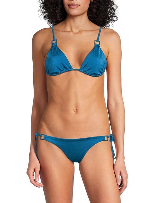 Onia Blue Alexa Ring Hardware Bikini Top