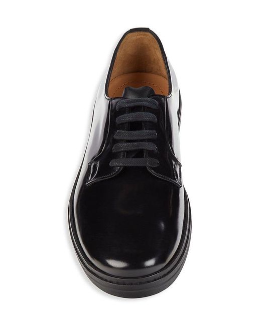 The San Severo Black Patent Leather Derby Men Shoe