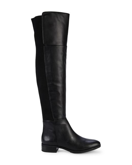 Sam Edelman Leather Pam Over-the-knee Boots in Black | Lyst