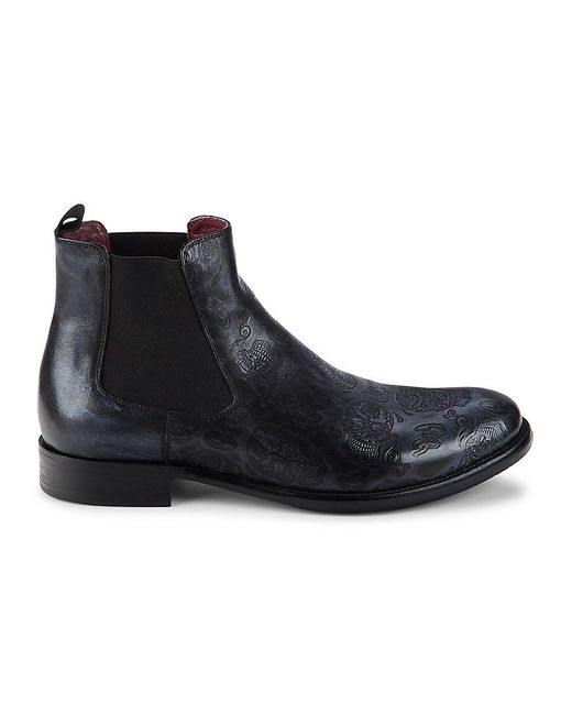 Robert Graham Black Spaceward Leather Chelsea Boots for men