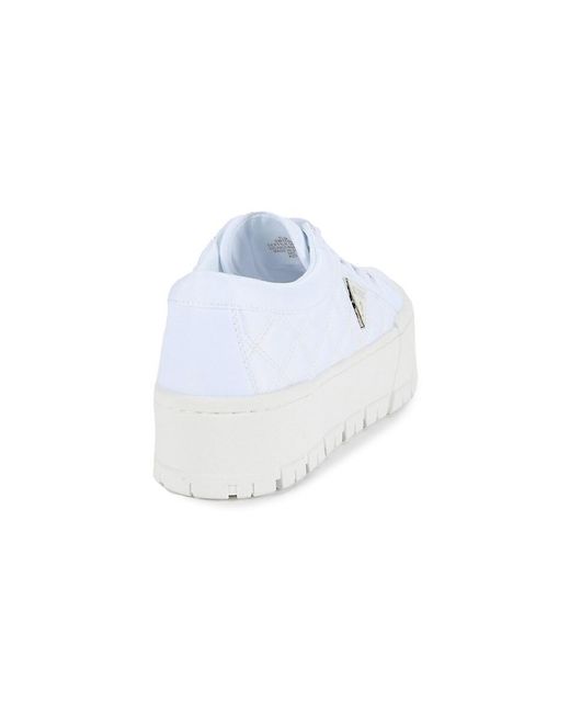 Guess White Tesie Lug Sole Platform Sneakers